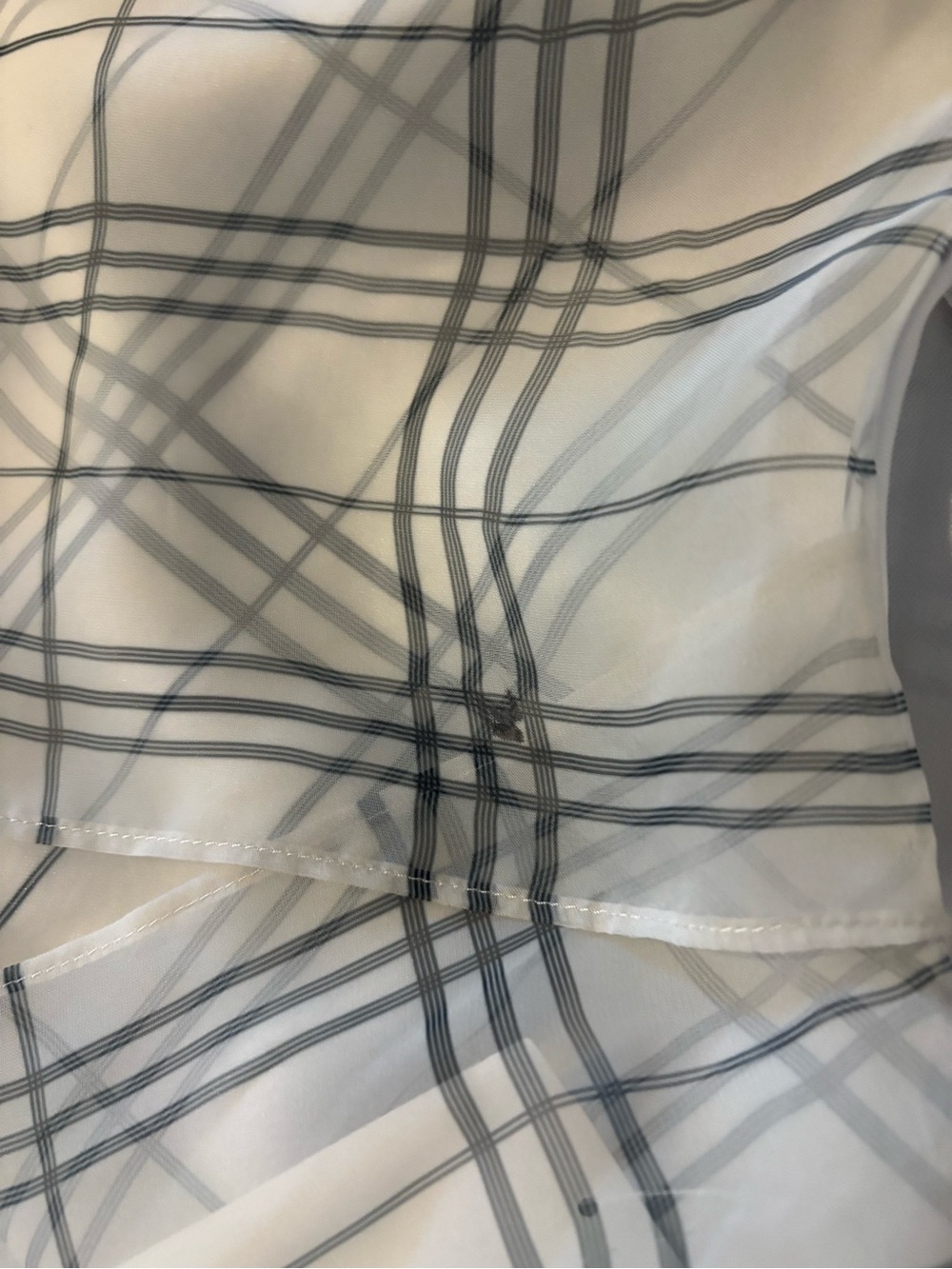 Vince. Dress Sleeveless Sheer Plaid Mini Dress MSRP $498 - Picture 3 of 5